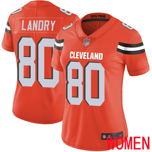 Cleveland Browns Jarvis Landry Women Orange Limited Jersey #80 NFL Football Alternate Vapor Untouchable